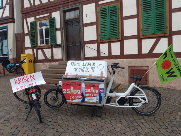 Mit dem Fahrrad zum Klimastreik in Aschaffenburg