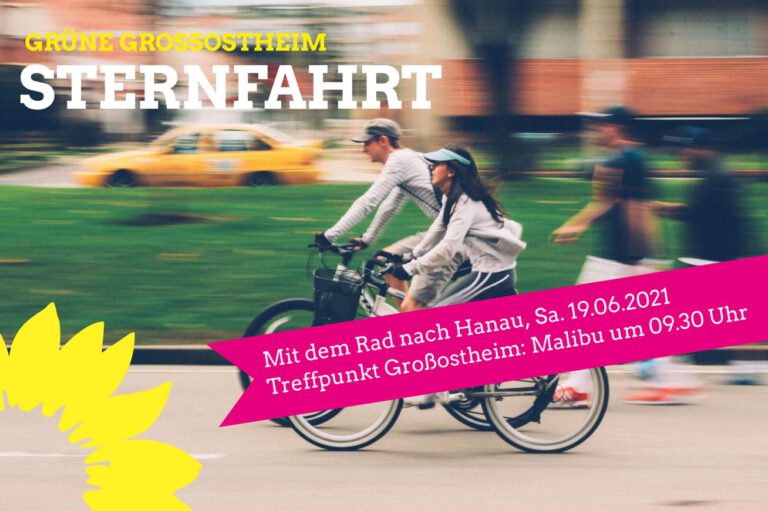 Sternfahrt mit dem Rad nach Hanau, Samstag, 19. Juni 2021