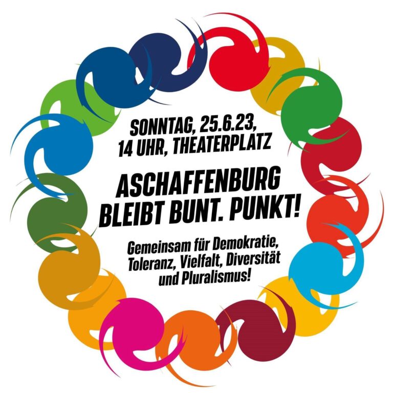 Aufruf der Kulturschaffenden in Aschaffenburg zu einer Kundgebung am 25.06.2023