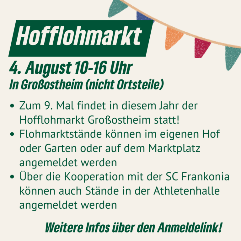 9. Hofflohmarkt am 04.08.2024 in Großostheim