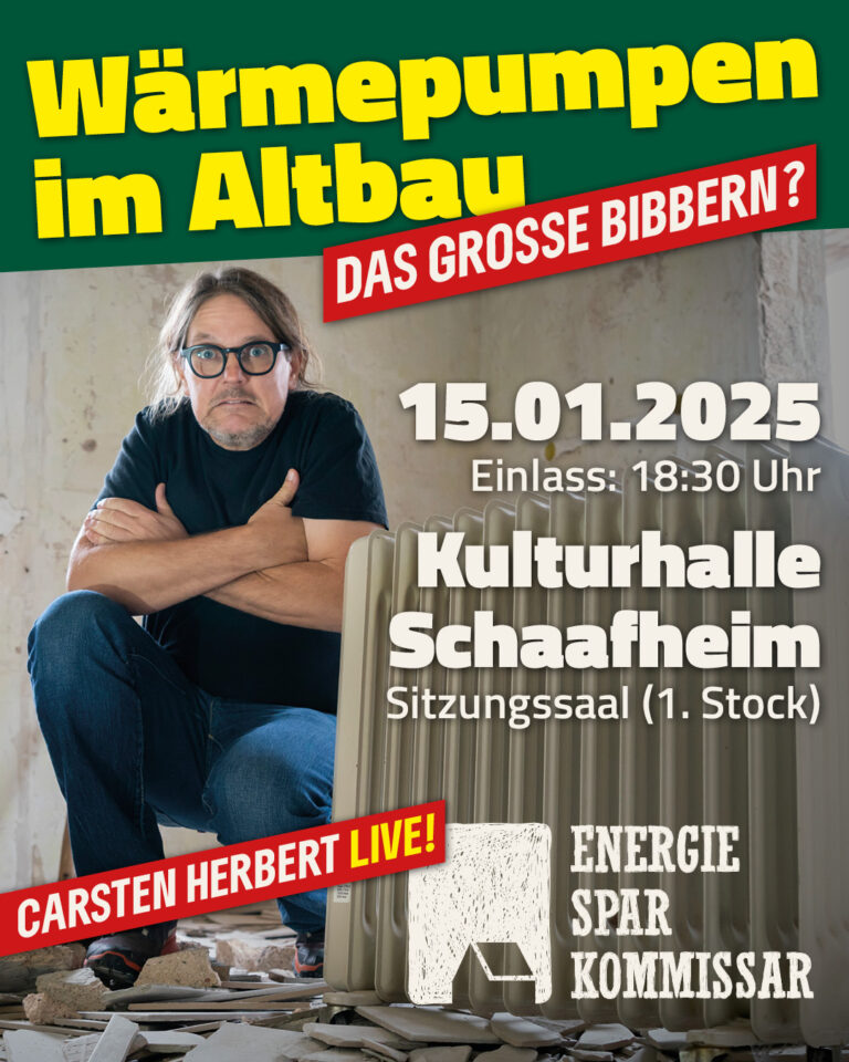 „Kalter Winter? Heiße Fakten!  Informationsveranstaltung mit dem ENERGIESPARKOMMISSAR am 15.01.2025