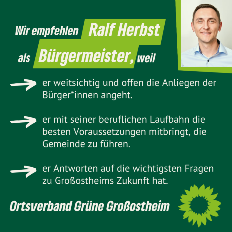 Am 09. Februar Ralf Herbst zum Bürgermeister wählen!